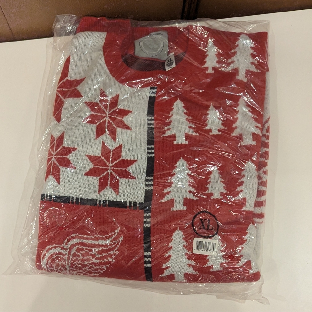 NHL Official Red Wings Ugly Christmas Sweater